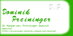 dominik preininger business card